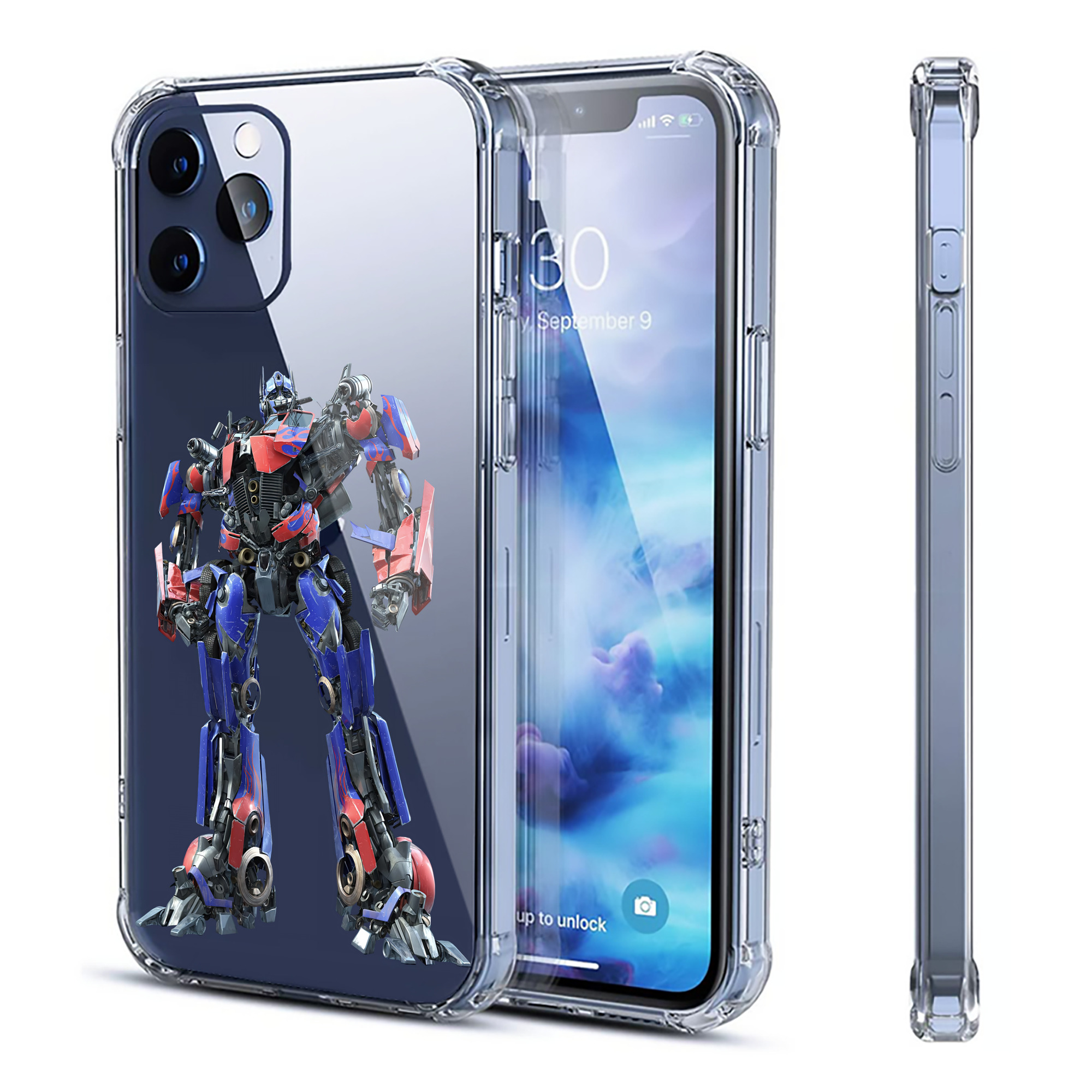 （画像用） Transformers トランスフォーマー 【iPhone 12シリーズ対応】透明スマホケース（クリアソフトケース）